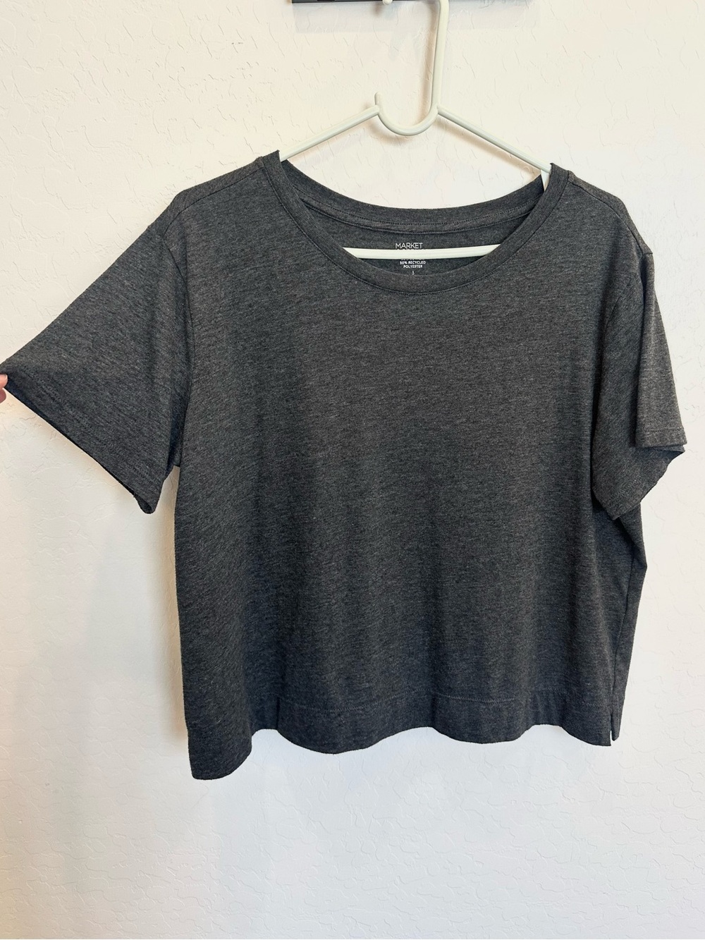 Charcoal Short-Sleeve Crop Tee